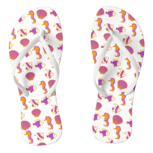 Stijlvol Leuke Kleurrijke Zeeleven Onderwater Patr Teenslippers
