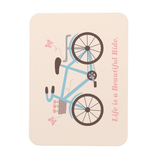 Stijlvol leven is een prachtig citaat voor fietsen magneet (Verticaal)