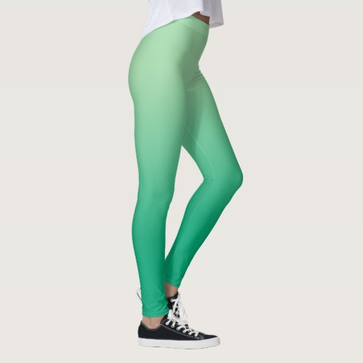 Stijlvol licht tot donkergroen verloop leggings (Rechts)