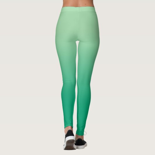 Stijlvol licht tot donkergroen verloop leggings (Achterkant)