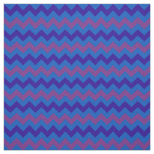 Stijlvol lichtblauw, donkerblauw, plum Chevron Fab Stof