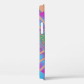 Stijlvol lichtblauw, roze en Oranje fractal Case-Mate iPhone Case (Achterkant / Rechts)