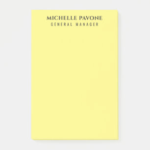 Stijlvol lichtgeel eenvoudig en professioneel post-it® notes