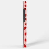 Stijlvol liefhebbers Rood hartpatroon op roze Samsung Galaxy Hoesje (Rechterkant)