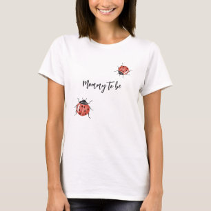 Stijlvol lieveheersbeestje mama-to-be T-shirt