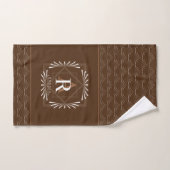 Stijlvol Lijst bruin monogram Bad Handdoek (Handdoek)