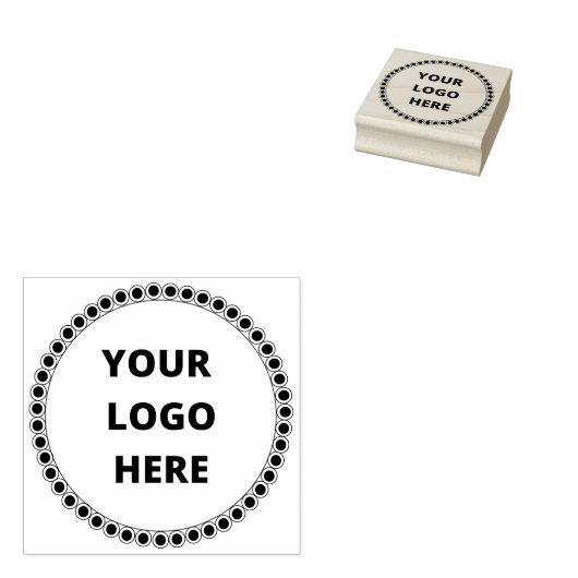 Stijlvol Lijst met ronde dichtheid Uw aangepaste L Rubberstempel (Gestempeld)