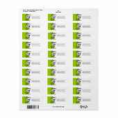 Stijlvol lime groen retour adres label (Full Sheet)
