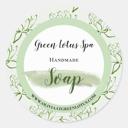 Stijlvol Lotus Home Business Soap Product Label (Voorkant)