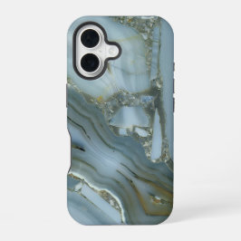 Stijlvol luxe tijdloos grijs goud marmer iPhone 16 hoesje