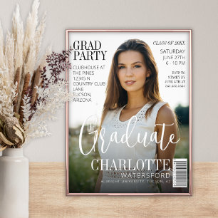Stijlvol Magazine Hoesje Afstuderen Keepsake Foto Afdruk