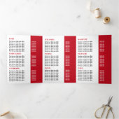 Stijlvol Make-up ontwerp, schoonheidssalon Tri-Fol Drieluik Uitnodiging (Binnen)