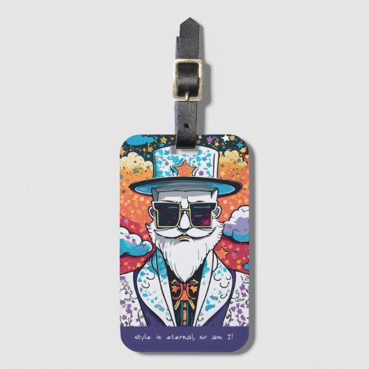 Stijlvol Man Bagagelabel (Voorkant (verticaal))