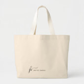 Stijlvol Manuscript Monogram Modern Minimalist Grote Tote Bag (Voorkant)