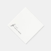 Stijlvol Manuscript Monogram Modern Professional Servet (Hoek)