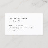 Stijlvol Manuscript Monogram Modern Professional Visitekaartje (Achterkant)