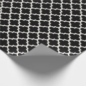 Stijlvol Marokkaans ivoor Quatrefoil Pattern Wedde Cadeaupapier (Hoek)