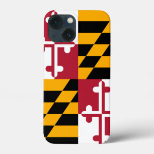 Stijlvol Maryland State Flag Design iPhone 13 Mini Hoesje