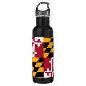 Stijlvol Maryland State Flag Design Waterfles (Voorkant)