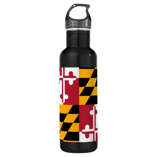 Stijlvol Maryland State Flag Design Waterfles (Voorkant)