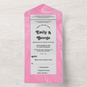 Stijlvol meisje roze minimale Abstracte verfbruilo All In One Uitnodiging (Binnen)