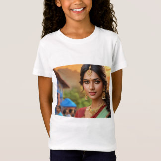"Stijlvol Meisjes T-shirt van Fijne Jersey met Chi