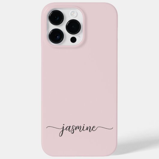 Stijlvol meisjesminimalistisch Blush Pink Name Scr Case-Mate iPhone Case (Achterkant)