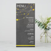 Stijlvol menu | geel karton (Staand voorkant)