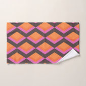 Stijlvol Mid Century Mod Pattern in Pink en Brown Bad Handdoek (Handdoek)
