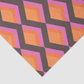 Stijlvol Mid Century Mod Pattern in Pink en Brown Tissuepapier (Detail)