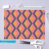 Stijlvol Mid Century Mod Pattern in Pink en Brown Tissuepapier (Craft)