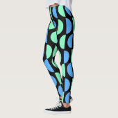 Stijlvol Mid Mod geometrisch patroon Leggings (Links)