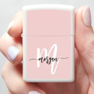 Stijlvol Minimaal Roze Modern Typografisch Monogra