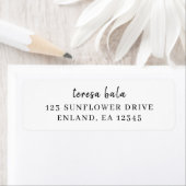 Stijlvol Minimaal Wit Script Design Etiket (Insitu)
