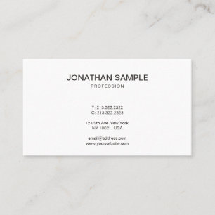 Stijlvol, minimalistisch design, modern visitekaartje