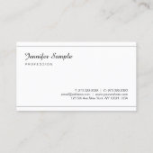 Stijlvol, minimalistisch, modern visitekaartje (Achterkant)