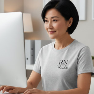 Stijlvol minimalistisch RN-verpleegster T-shirt vo