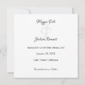 Stijlvol minimalistisch sparen de datum save the date (Achterkant)