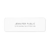 Stijlvol, minimalistisch wit vlak, professioneel m etiket (Voorkant)