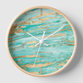 Stijlvol Mint Gold Abstract marble Liquid Paint (Voorkant)