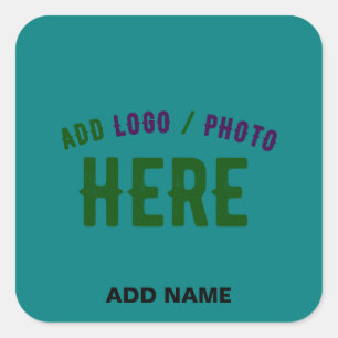 STIJLVOL MODERN AANGEPAST BLAUWGROEN GROEN GEVERIF VIERKANTE STICKER