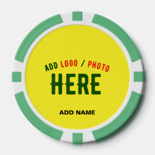 STIJLVOL MODERN AANGEPAST HELDER GEEL GEVERIFIEERD POKER CHIPS