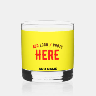 STIJLVOL MODERN AANGEPAST HELDER GEEL GEVERIFIEERD WHISKY GLAS
