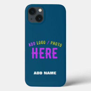 STIJLVOL MODERN AANGEPAST PRUISISCH BLAUW GEVERIFI iPhone 13 HOESJE