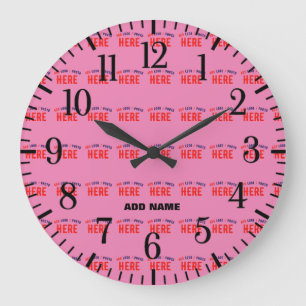 STIJLVOL MODERN AANGEPAST SCHATTIGE HOT PINK GEVER GROTE KLOK