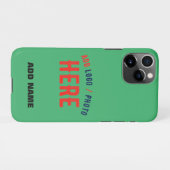 STIJLVOL MODERN AANGEPASTE SMARAGD GROEN GEVERIFIE iPhone HOESJE (Achterkant horizontaal)