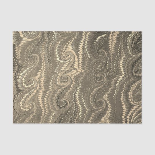 Stijlvol modern Abstract Beige Swirl Marble Patter Tissuepapier (Voorkant)