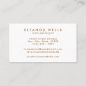 Stijlvol Modern Abstract Creatief Hedendaags Visitekaartje (Achterkant)