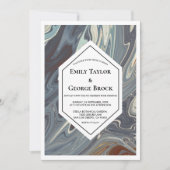 Stijlvol modern Abstract schilderend chic Wedding Kaart (Voorkant)