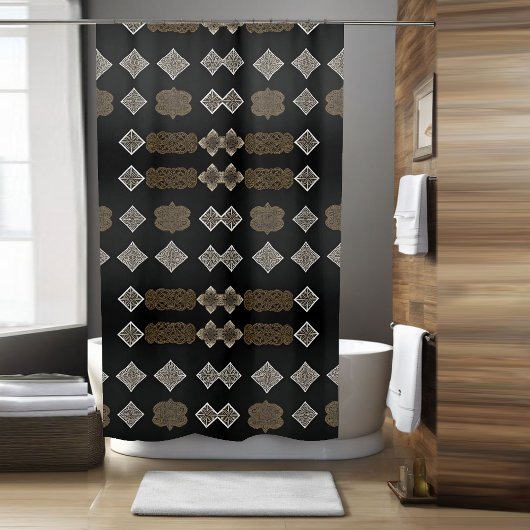 Stijlvol modern Boho douchegordijn